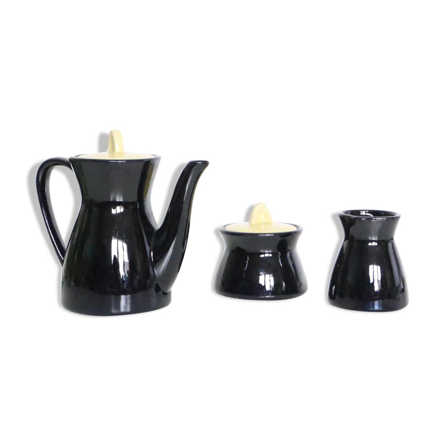 Waku coffee maker, milk and sugar pot, heat-resistant, German ceramics, Vintage