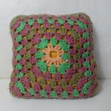 3 vintage crochet cushions