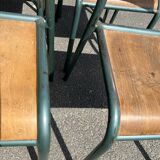 Set of 25 old Mullca school chairs model 510.