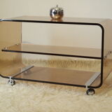 Vintage plexiglas coffee table by Michel Dumas