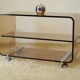 Table basse en plexiglas Michel Dumas vintage