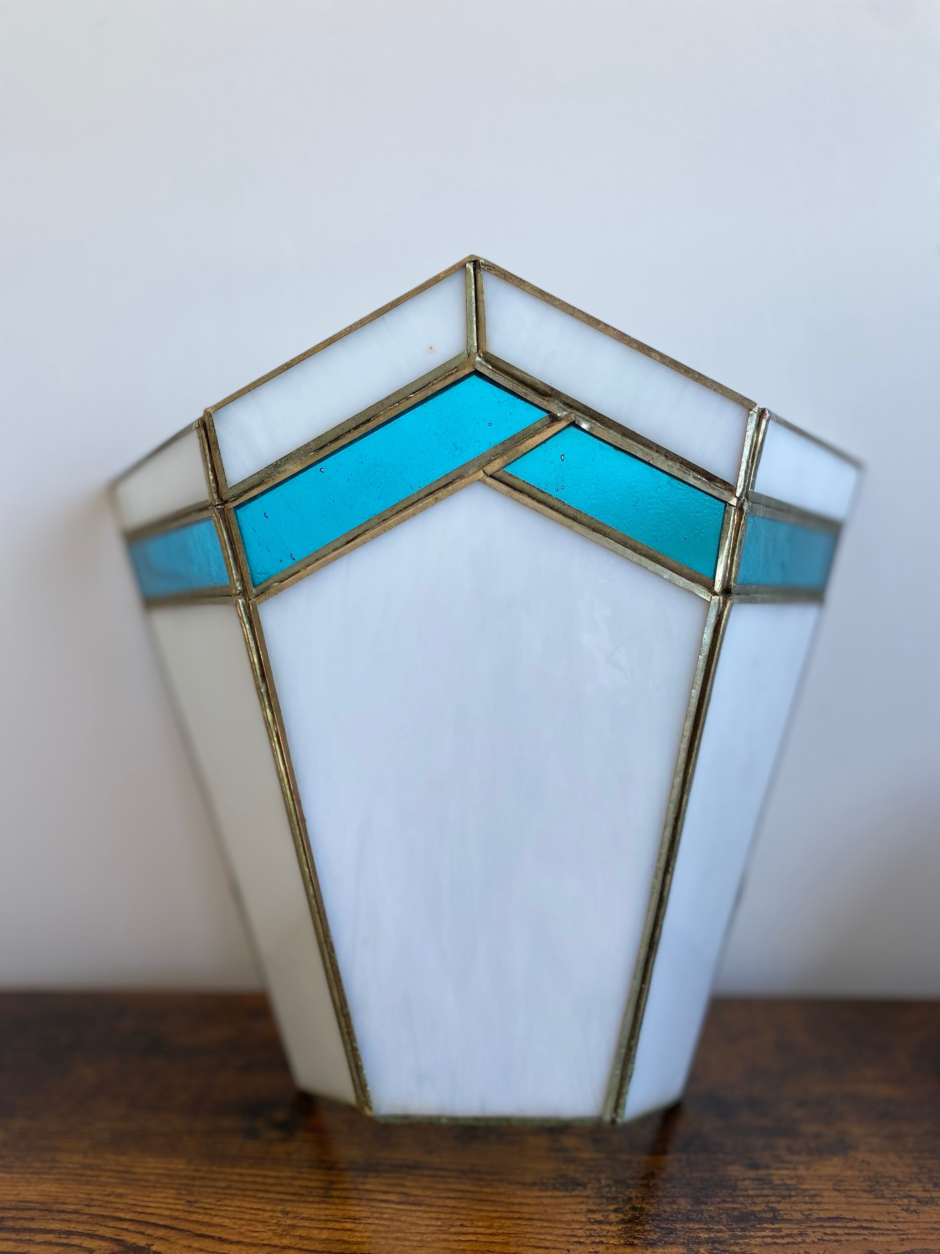 Paire d’applique art déco en pâte de verre