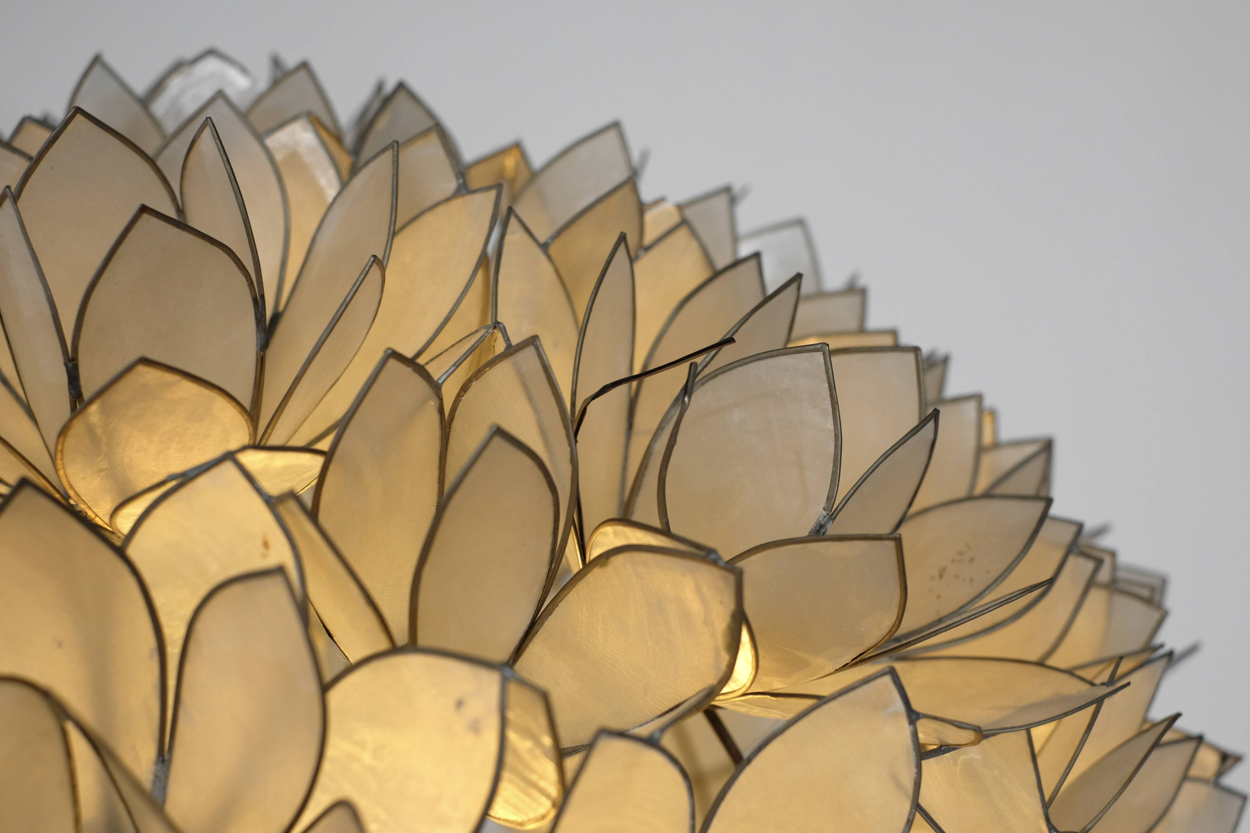 Mother-of-pearl floor lamp by Rausch, Germany, 1960s.