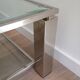 Chrome modernist coffee table. French work. Around 1970.