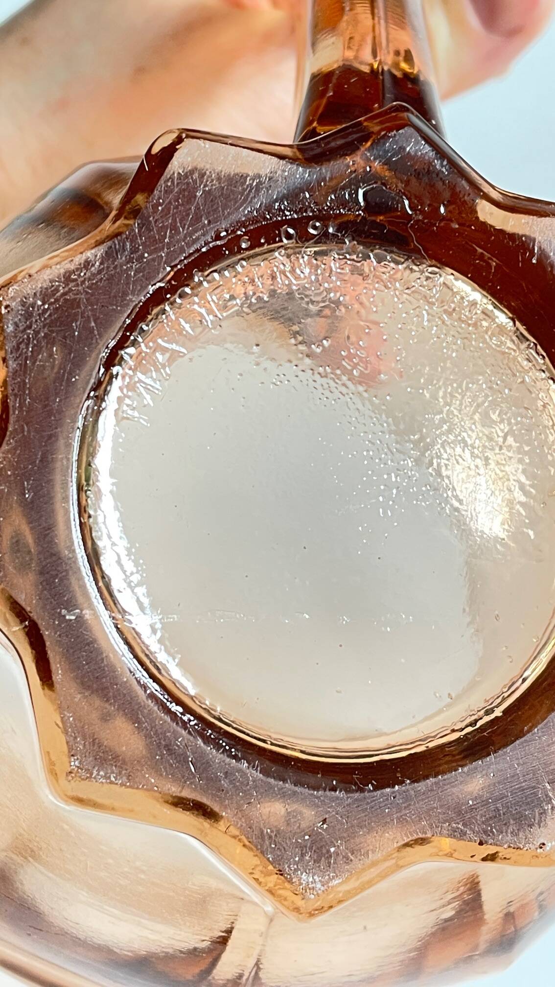 Vintage amber-pink glass pitcher 1 liter