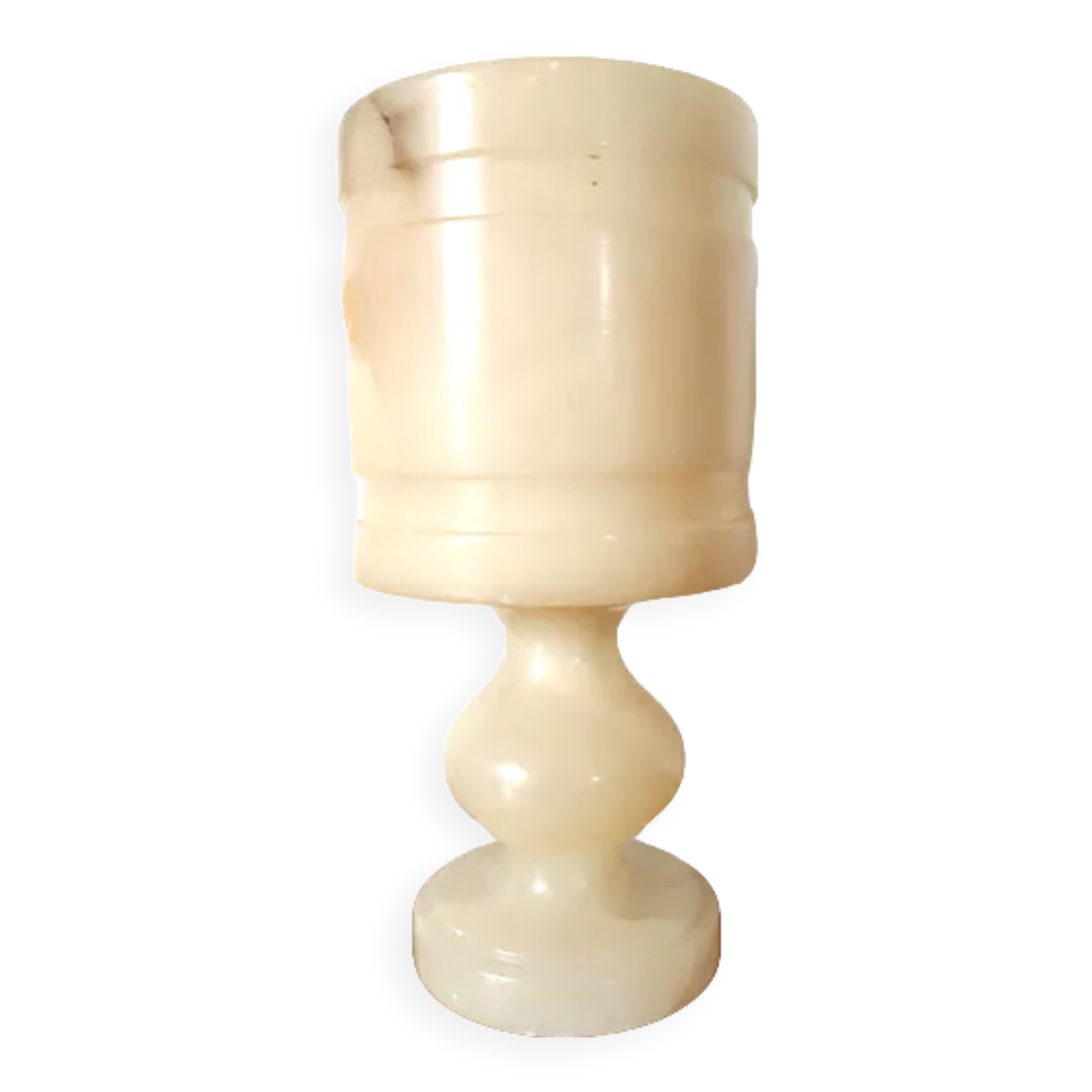 Brutalist alabaster lamp 1970