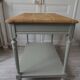 Louis XVI style desk and serving trolley in beautifully crafted verdigris walnut.