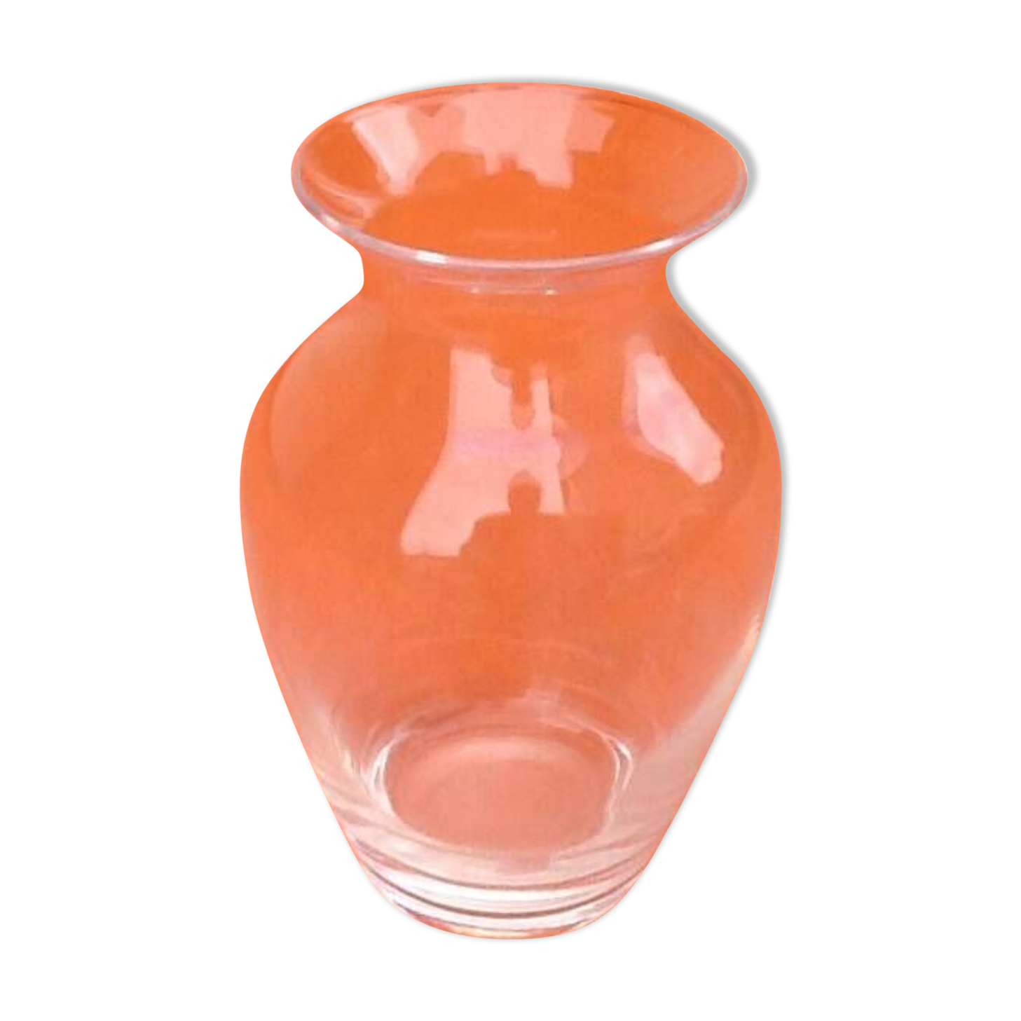 1970s Violet vase Clear glass