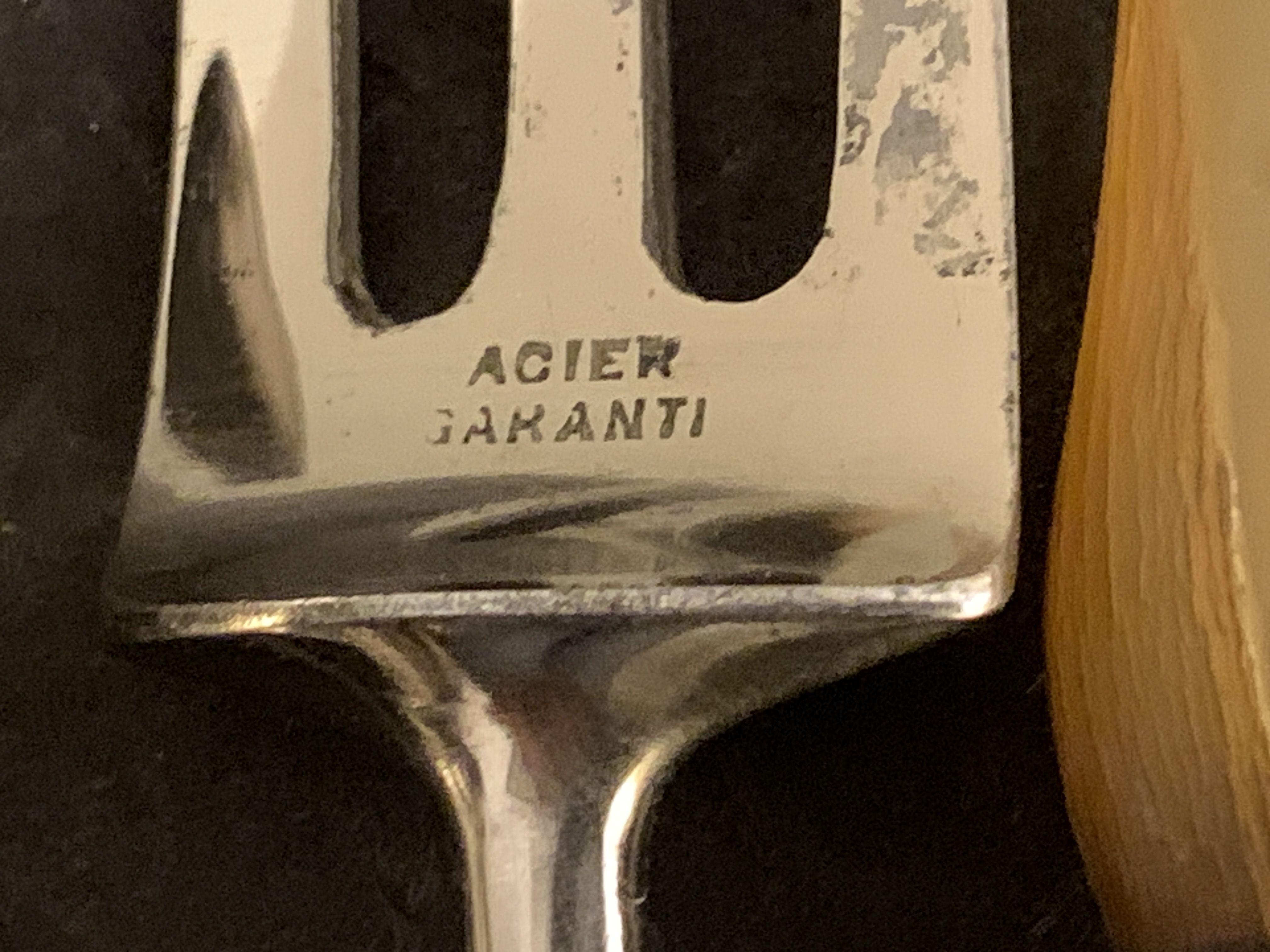 4 couverts de service en argent pour gigot et salade, XIXème