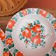 Assiette fleurs orange peinte à la main Hongrie