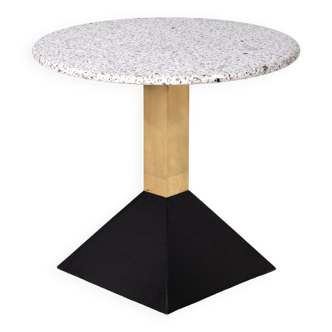 Granite and brass side table, 1980s