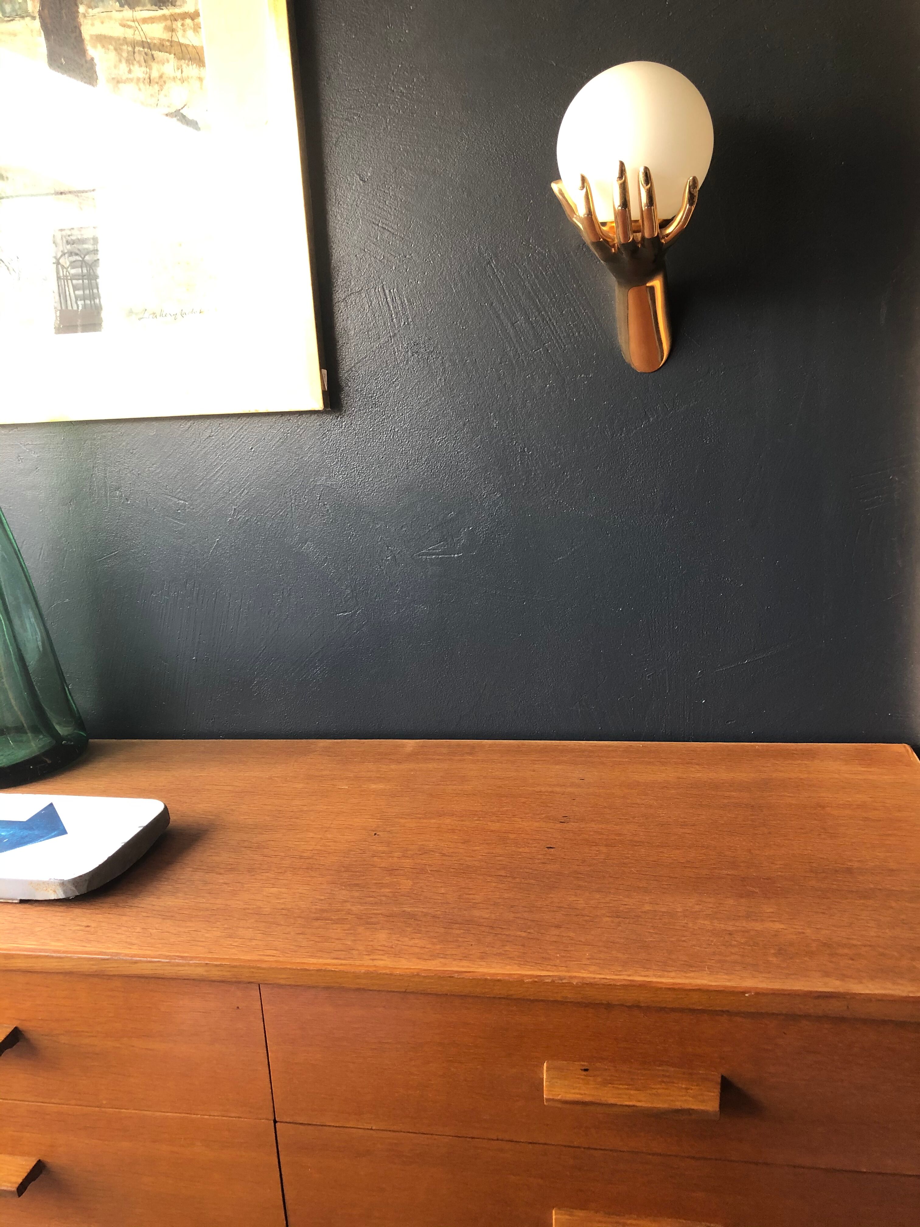 Bronze hand sconces, maison Arlus