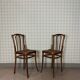 Paire de chaises Thonet bois et cannage