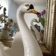 Vintage ceramic grand swan, antique carafe.