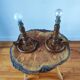 Pair of vintage brutalist lamps 1950/60