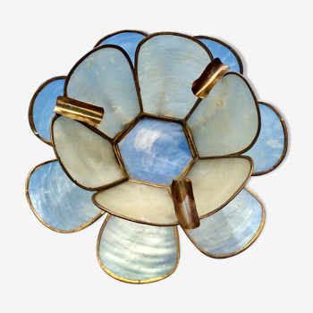 Vintage mother-of-pearl flower ashtray