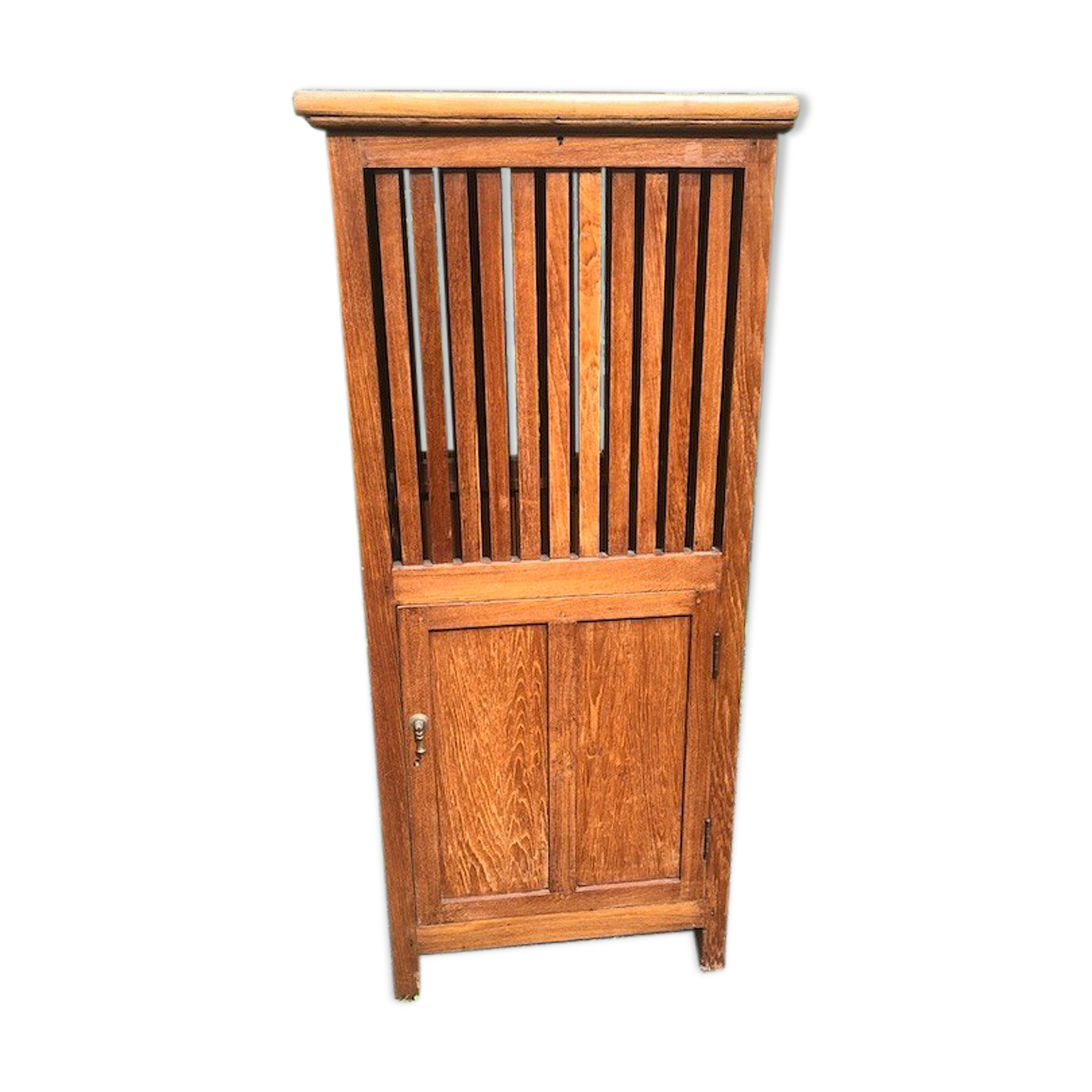 Antique teak linen cabinet