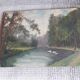 Tableau ancien à l'huile représentant un paysage