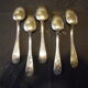 5 tablespoons in silver, 2 punches, fine decorations in relief