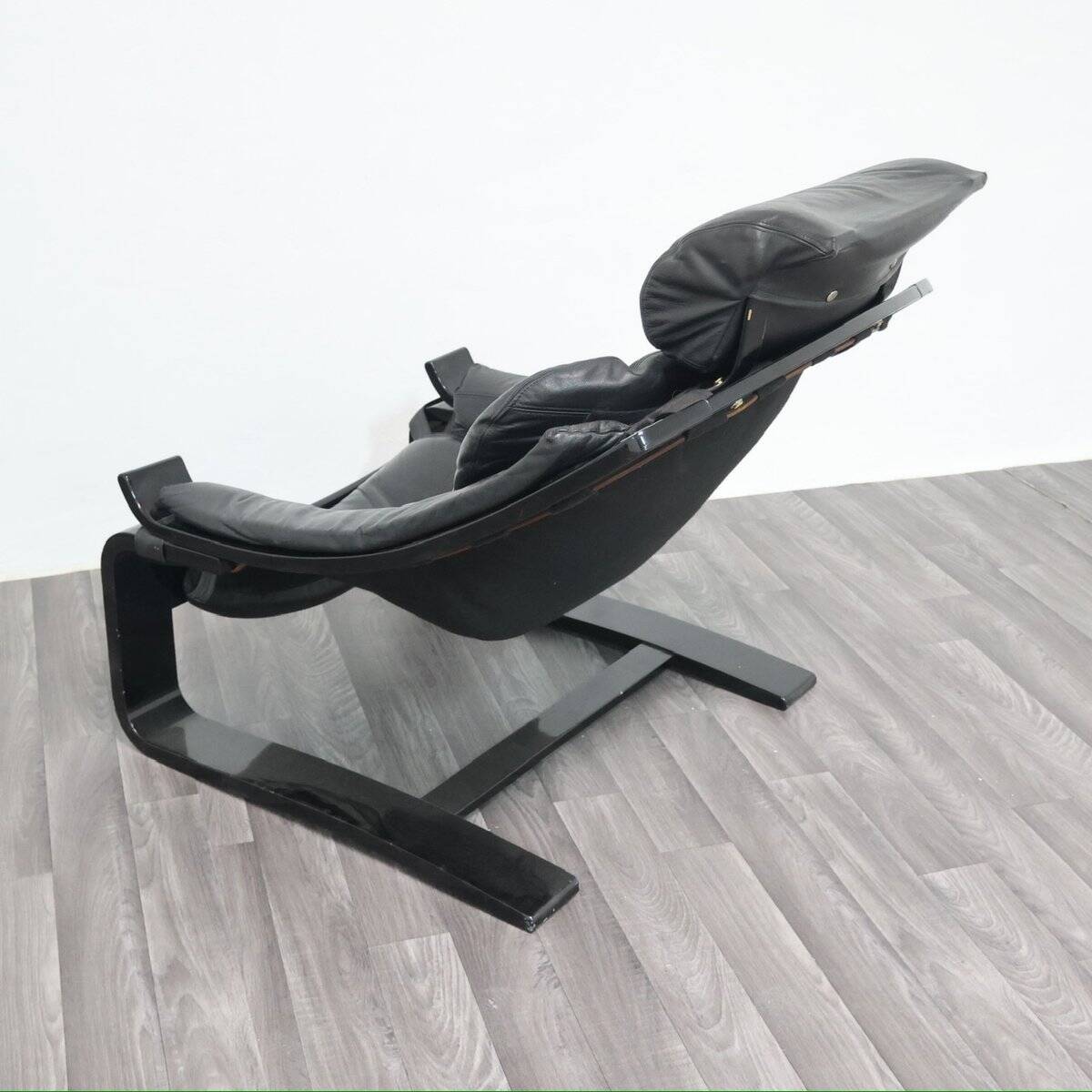 Leather Armchair by Åke Fribytter for Nelo Möbel, Sweden, 1970s