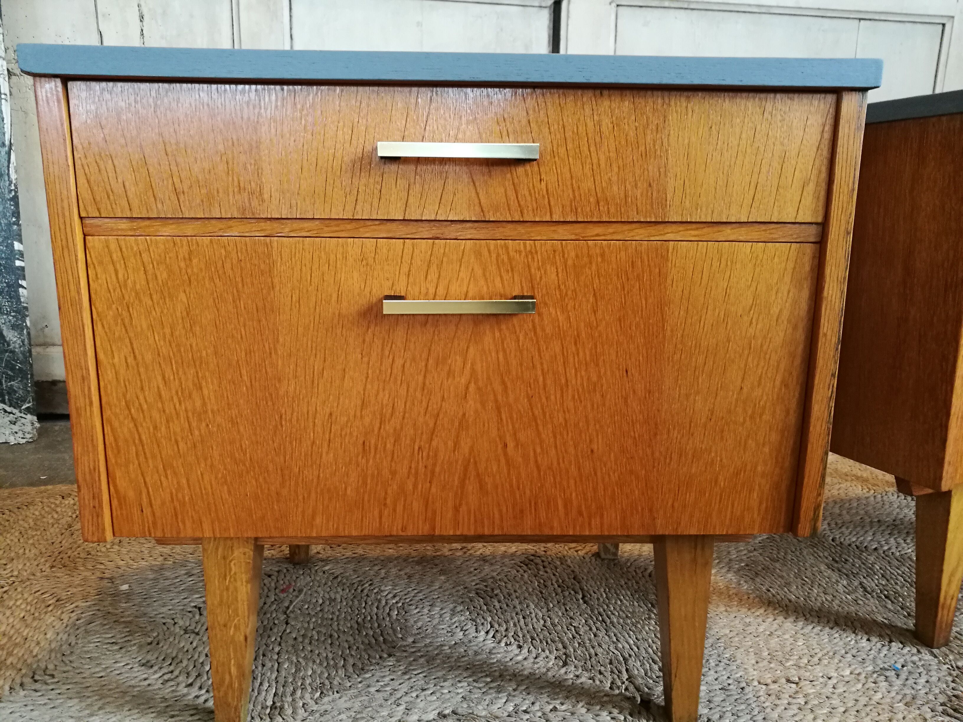 Pair of vintage bedsides