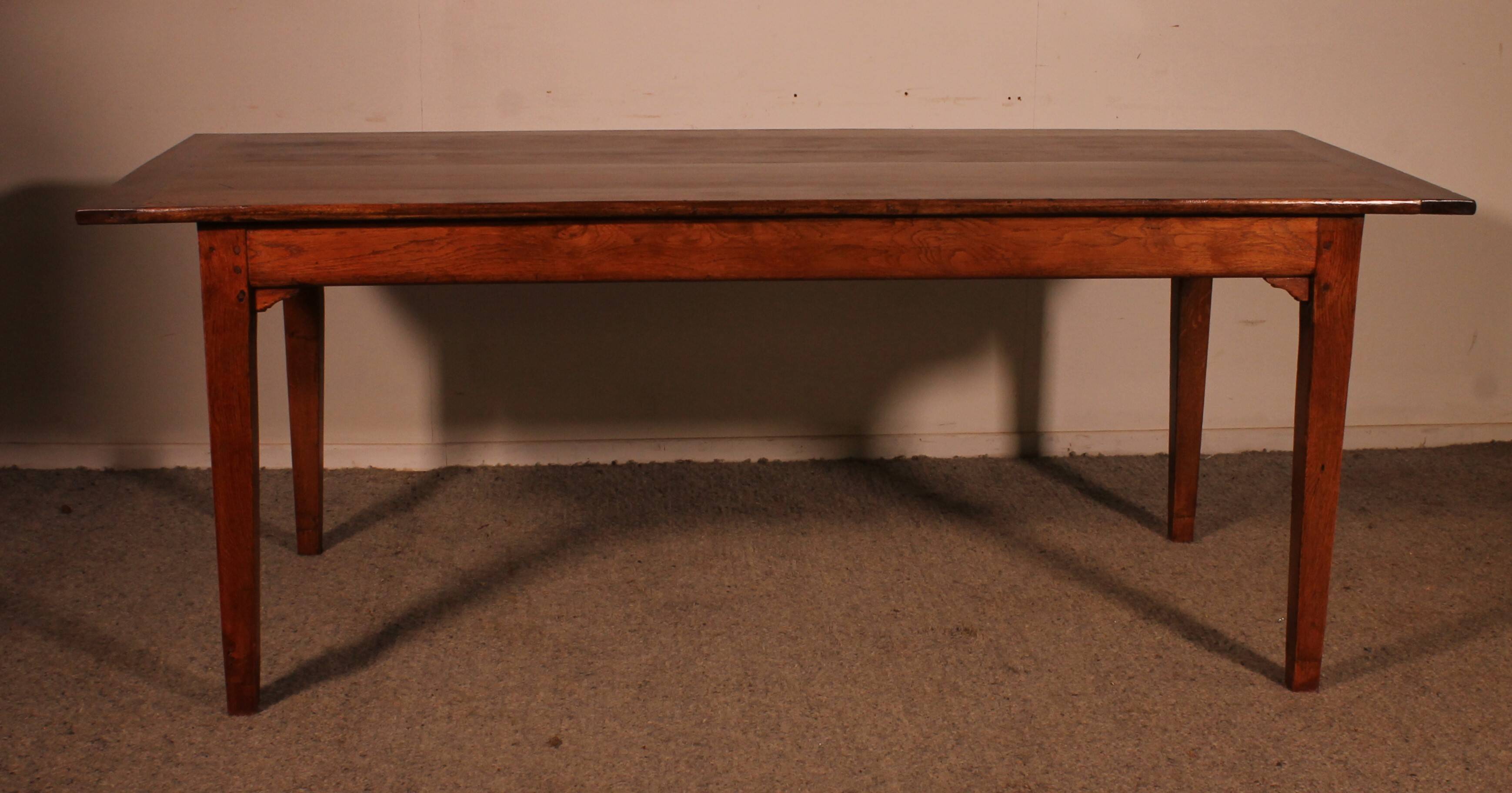 19th Century Oak Farmhouse Table