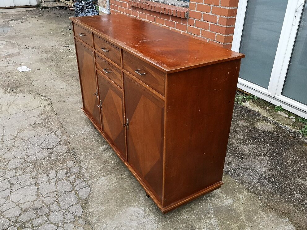 Buffet 3 portes 4 tiroirs 1950 mobilier d'art populaire