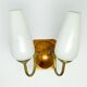 Vintage 2-armed wall lamp in brass, 1970s