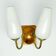 Vintage 2-armed wall lamp in brass, 1970s
