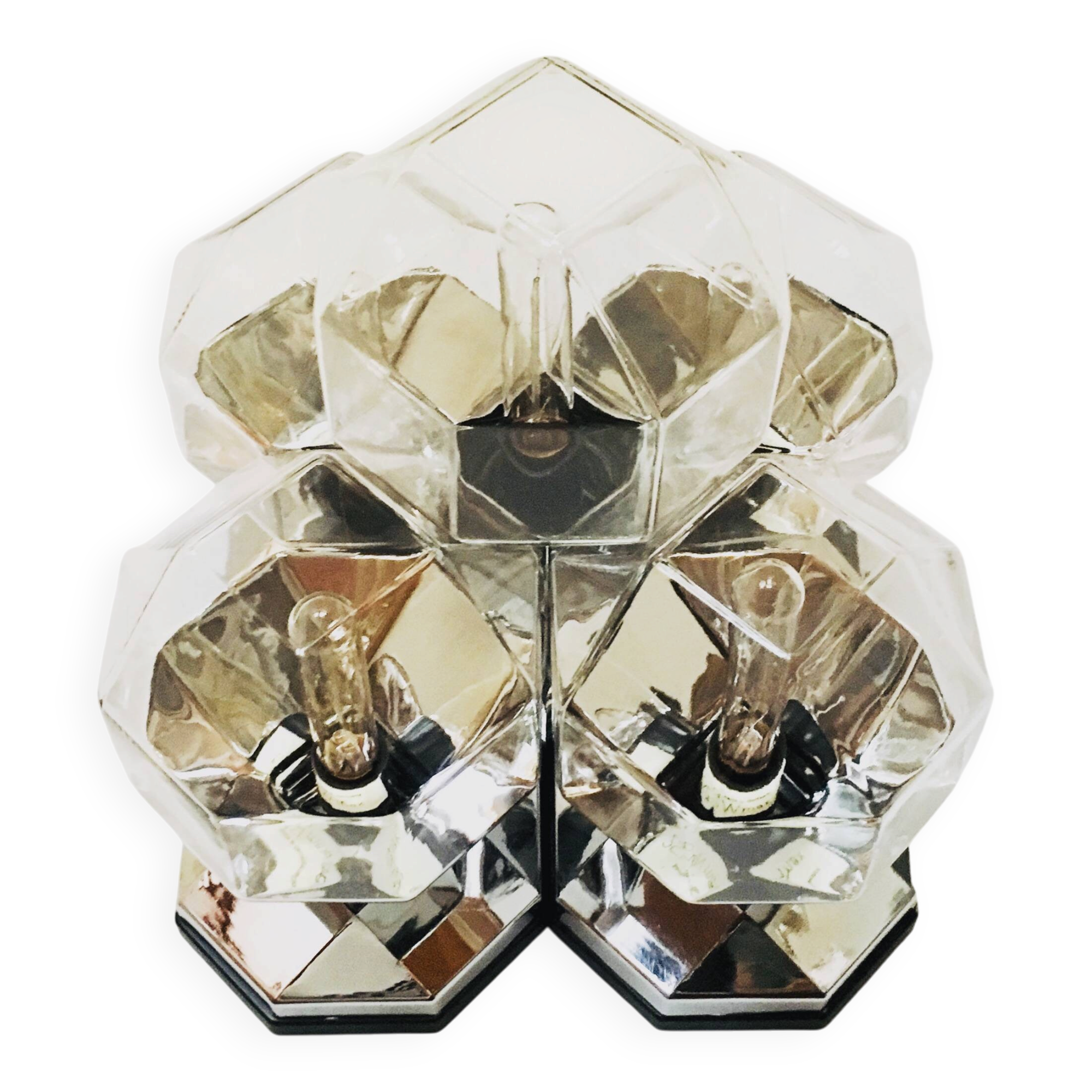 1 of 2 1970s Modular Flush Lamps by Motoko Ishii for Staff