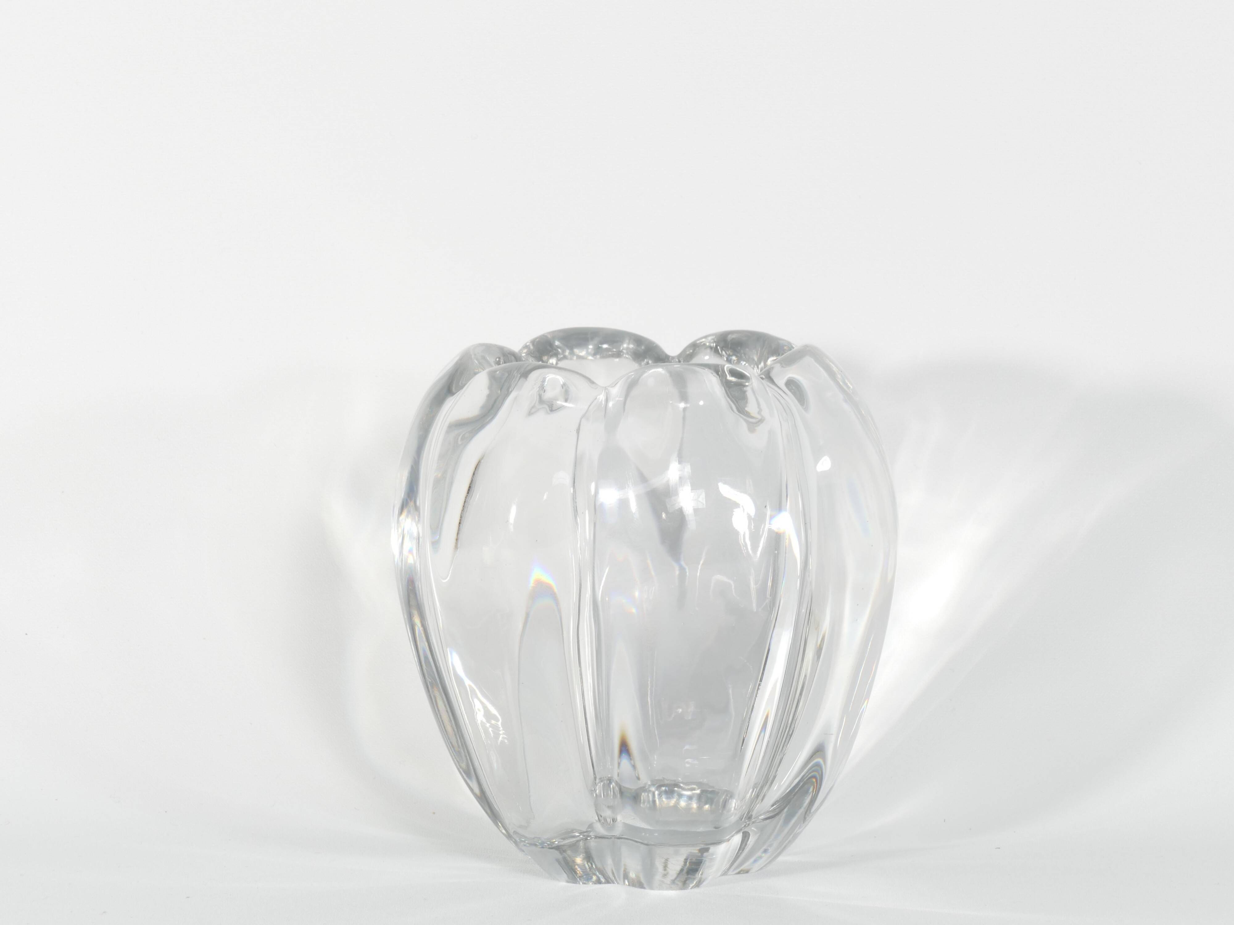 Swedish Grace Crystal Glass Vase Stella Polaris by Vicke Lindstrand for Orrefors