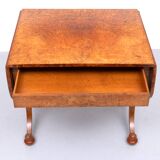 Antique Dutch Empire Burl Wood veneered desk or sofa table