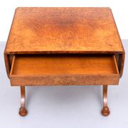 Antique Dutch Empire Burl Wood veneered desk or sofa table