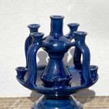 Candlestick in blue Tamegroute