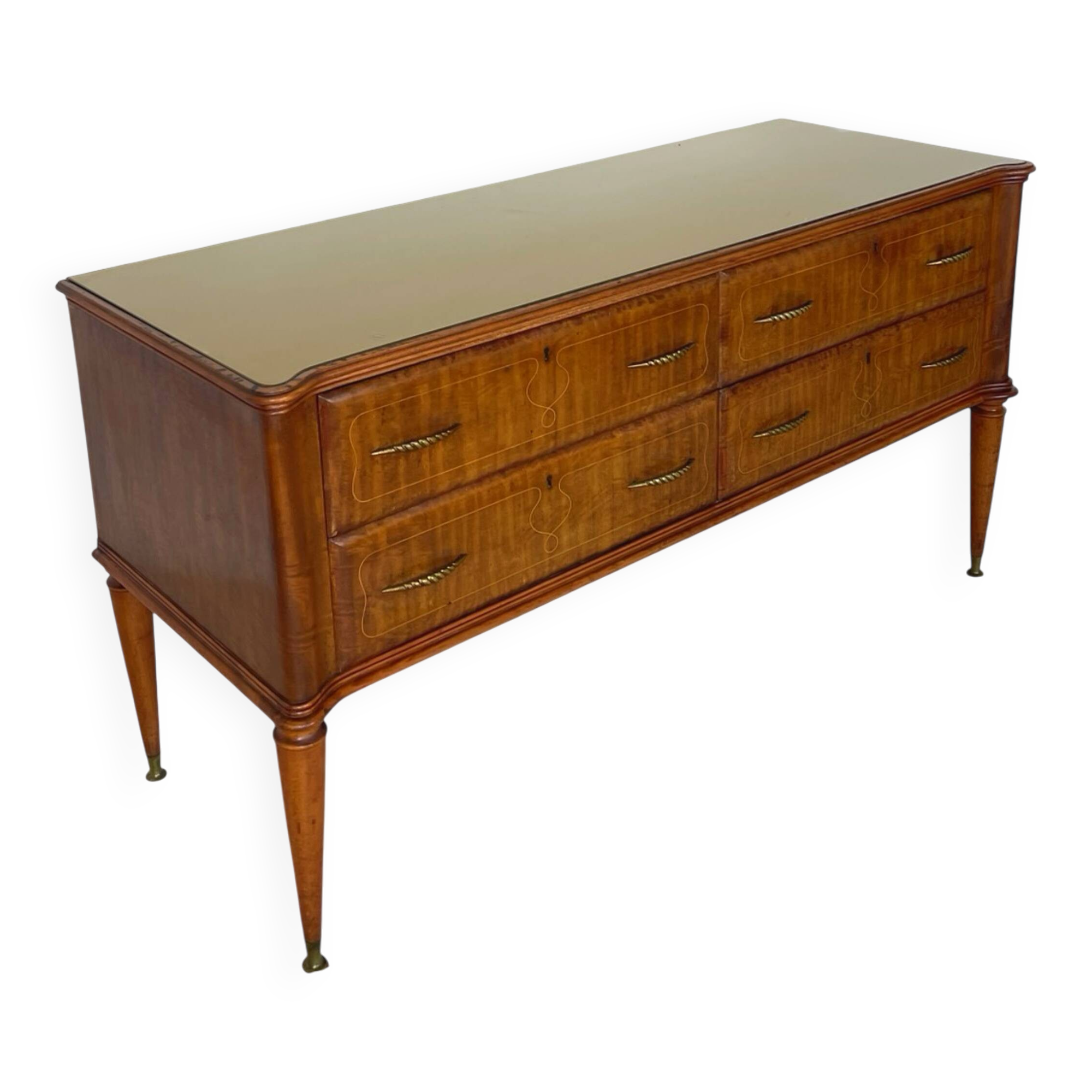 Une commode italienne vintage de style moderne du milieu du siècle