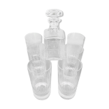 Whisky carafe with six glasses