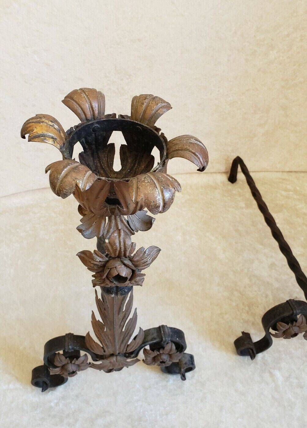 Pair of fireplace andirons, 1940