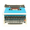 315 blue and white vintage underwood typewriter revised nine Ribbon