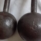 Paire d'halteres anciennes en fonte