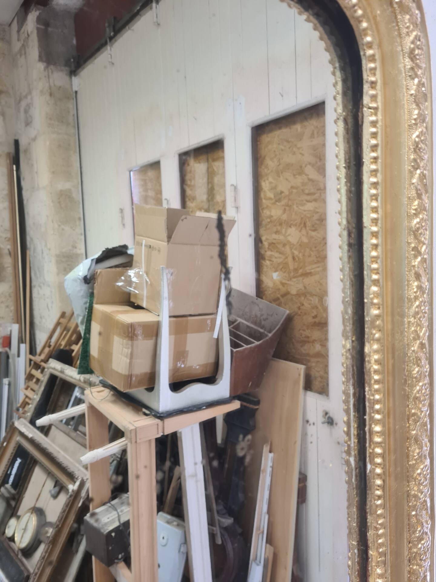Miroir ancien doré Louis Philippe