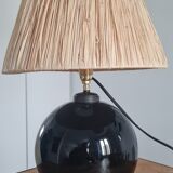 Black glass ball lamp art deco 1930