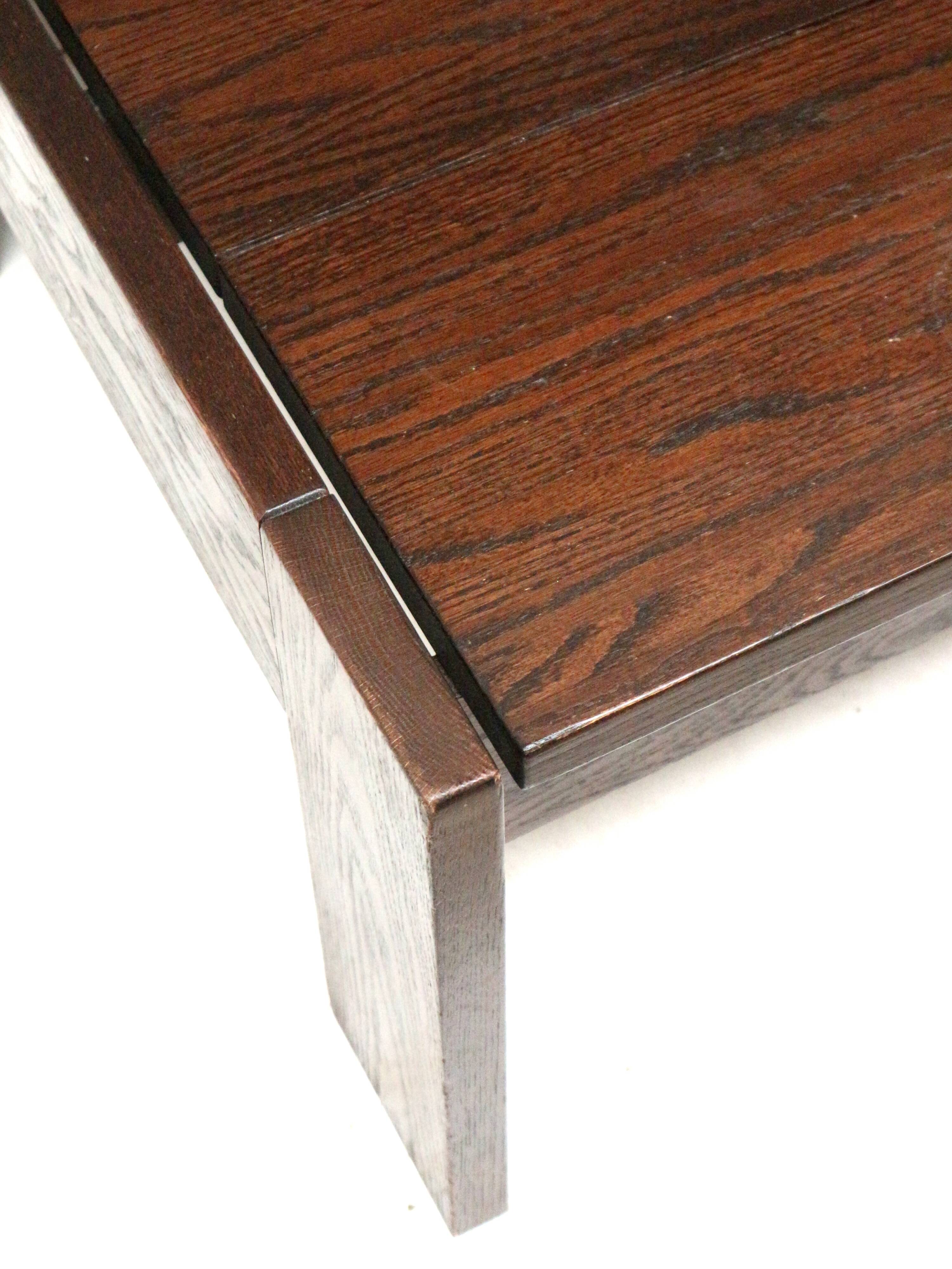 Vintage square Brutalist coffee table designed by Harry de Groot for Leolux