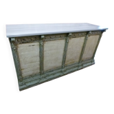 Wood paint and marble counter