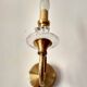 Pair of old brass wall sconces
