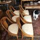Series of 6 Gondola Chairs in blond mahogany