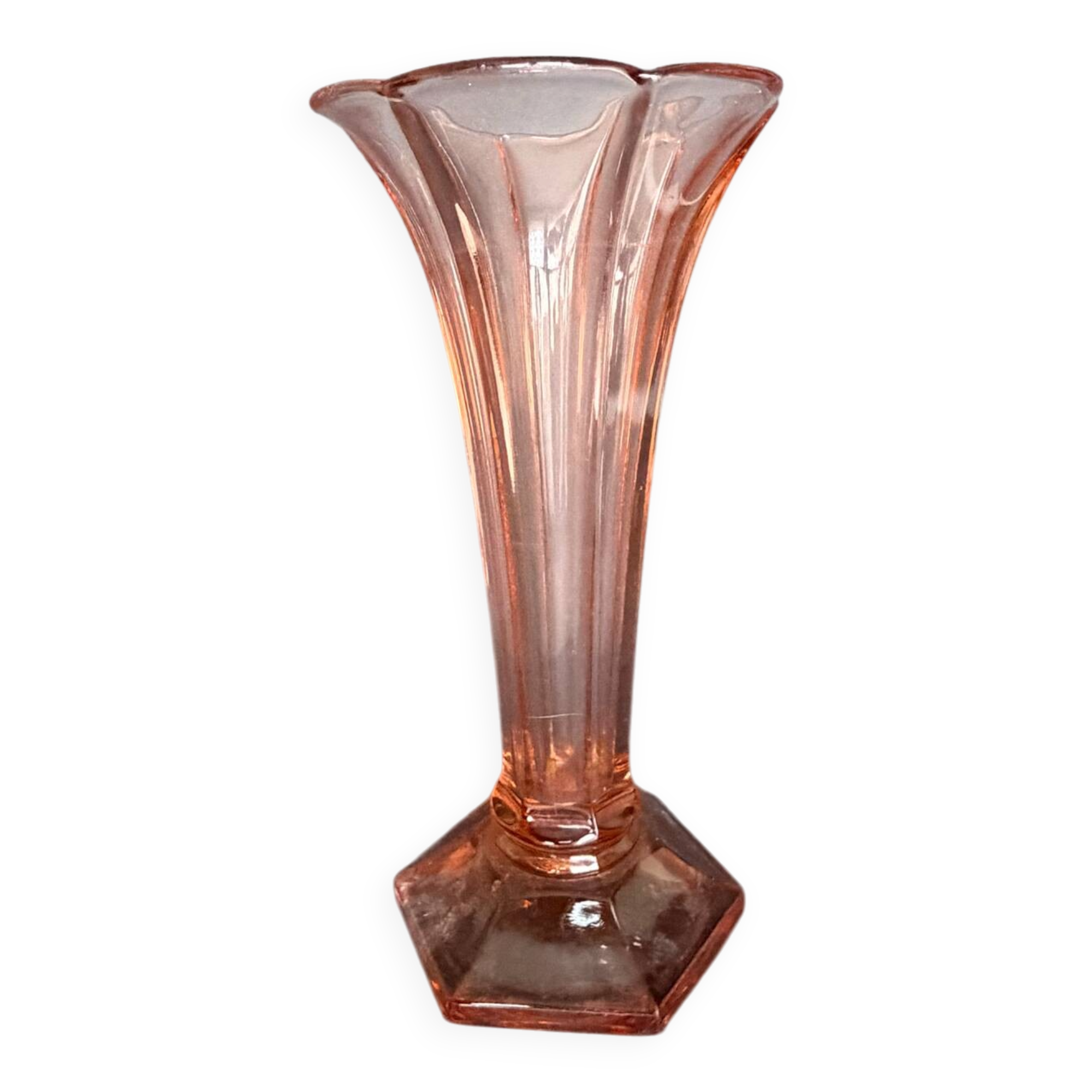 2 Art Deco vases in moulded glass