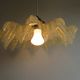 Suspension et son opaline clichy couleur  paille / blanc
