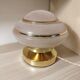 Frosted textured pink globe touch lamp