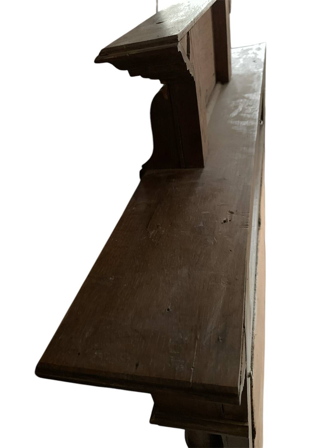 Large mercury beveled wooden mirror