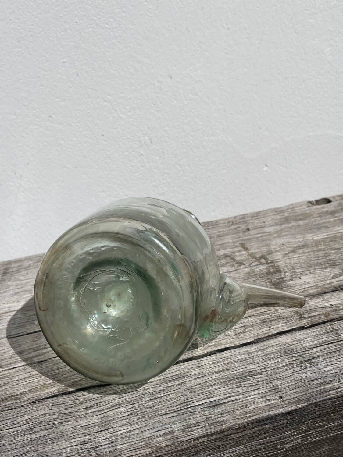 Antique glass oil cruet